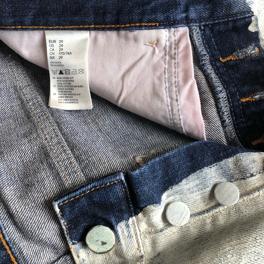 RARE Maison Margiela for H&M White Paint Jeans US29 - Picture 9 of 14